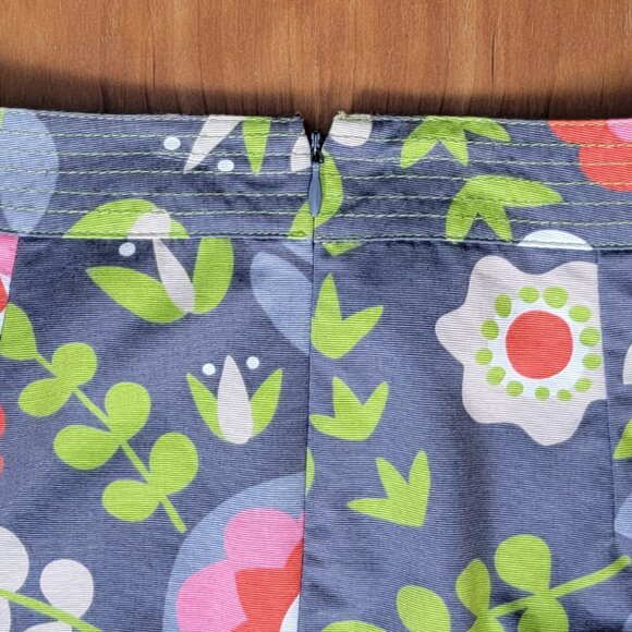 Boden Lined Cotton Floral A-Line Skirt - 6L - Picture 7 of 10